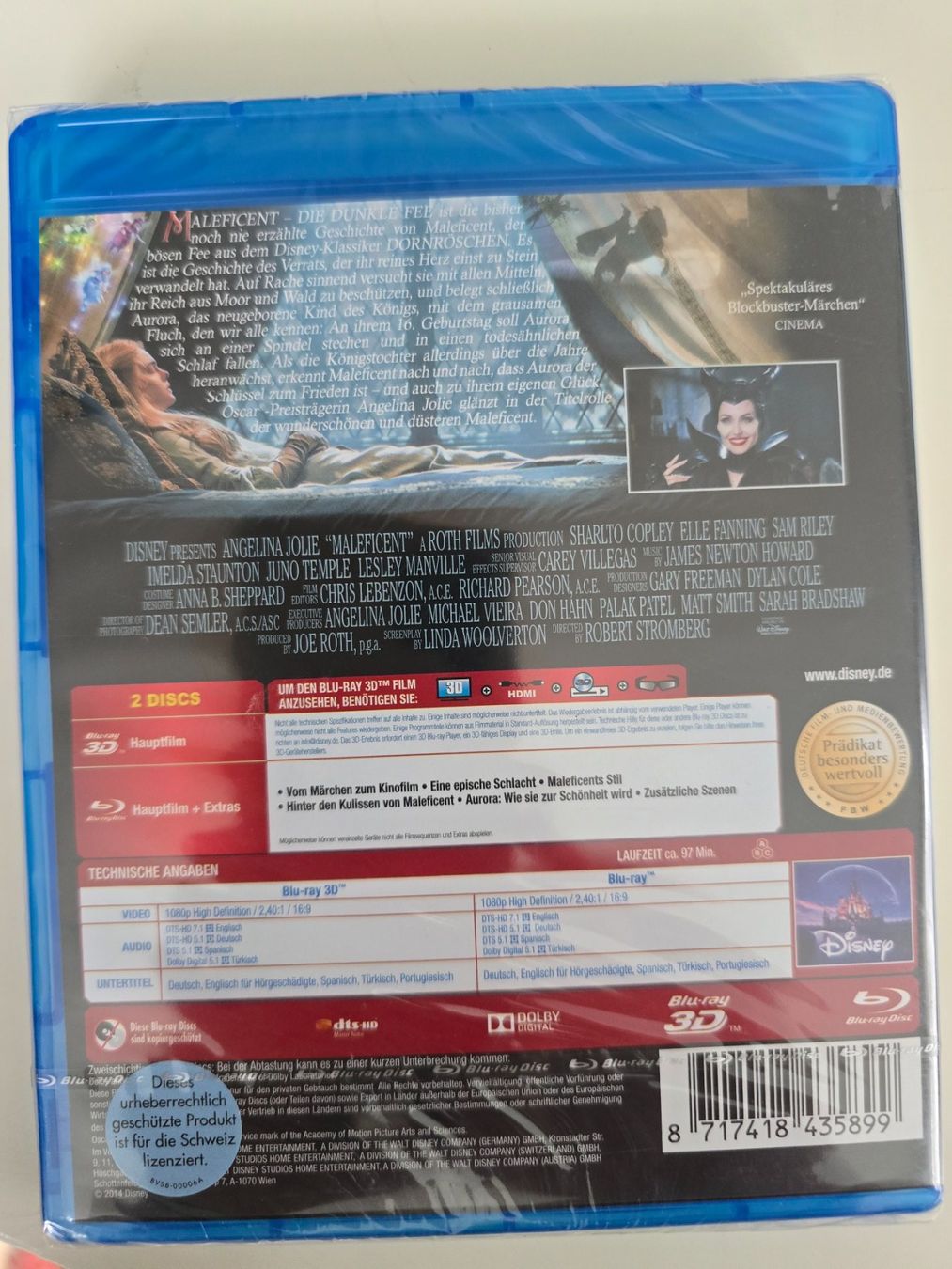 Tutti i DVDs: MALEFICENT DIE DUNKLE FEE 3D + 2D – Nuovo e nell'imballaggio originale da Buchrain venduto da reloca 1