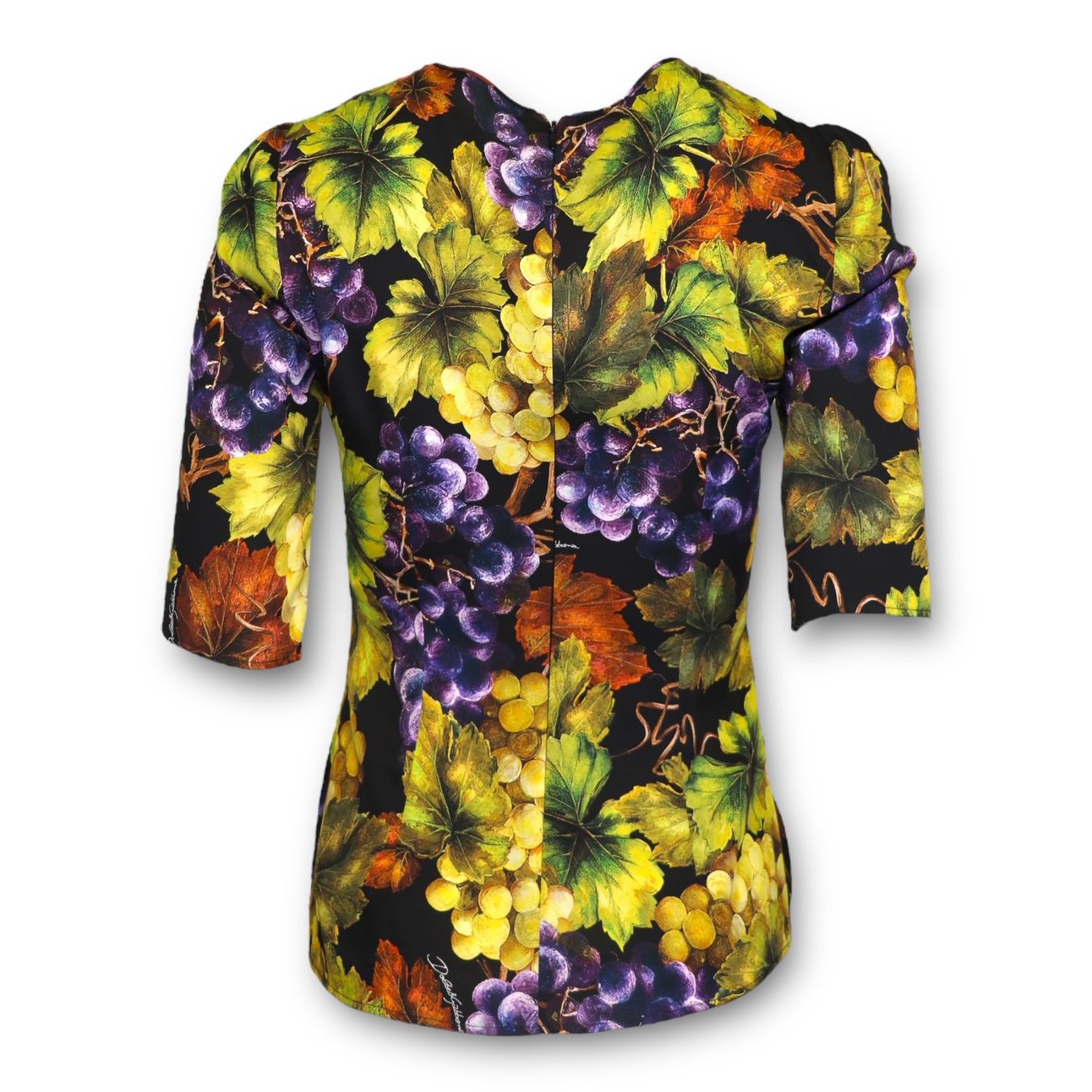 Dolce & Gabbana Camicette: Dolce & Gabbana Kurzarm Seide m. Trauben IT 38 DE 34 – Usato da Binningen venduto da Designerlabels 2