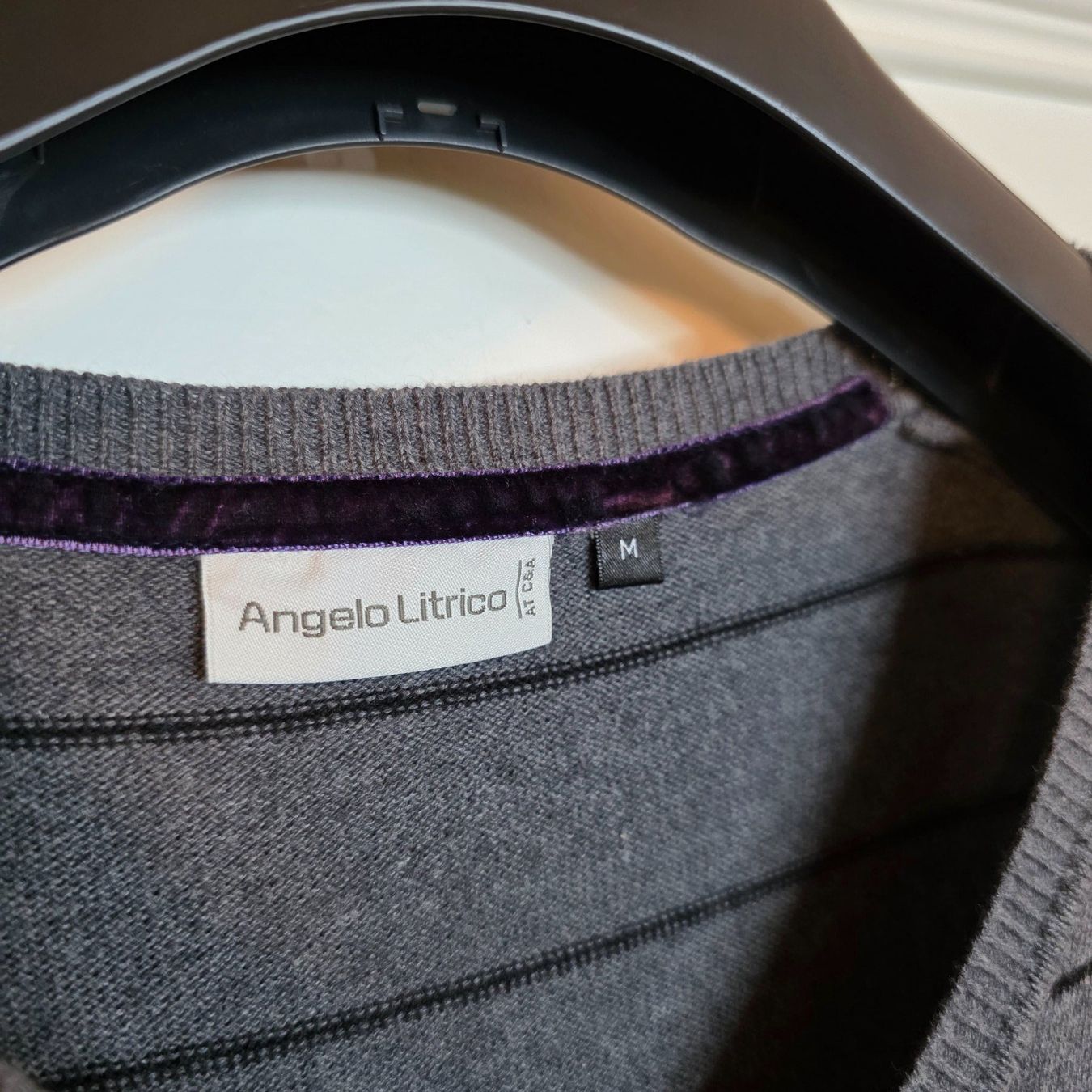 C&A Gilet & Giacche senza maniche: C&A Baumwoll Pullunder Gr. M Grau gestreift – Usato da Wald ZH venduto da CapLux 7