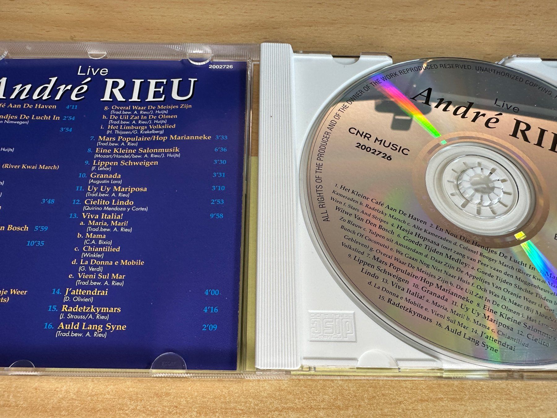 CD: A2 André Rieu – Live – Usato da Rikon im Tösstal venduto da Alpenmutz 2