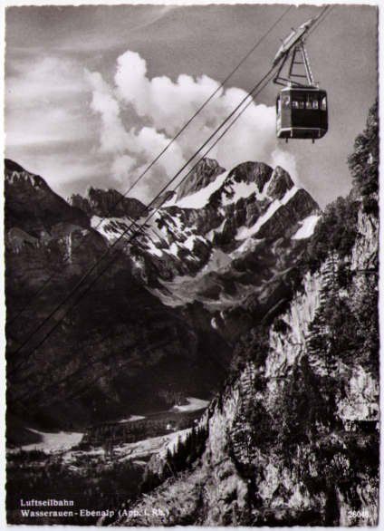 Cartoline postali: Wasserauen - Luftseilbahn Ebenalp – Usato da Binningen venduto da Mountainrider