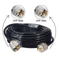 RG 58 Koaxialkabel -  10 Meter mit montierten PL-Stecker