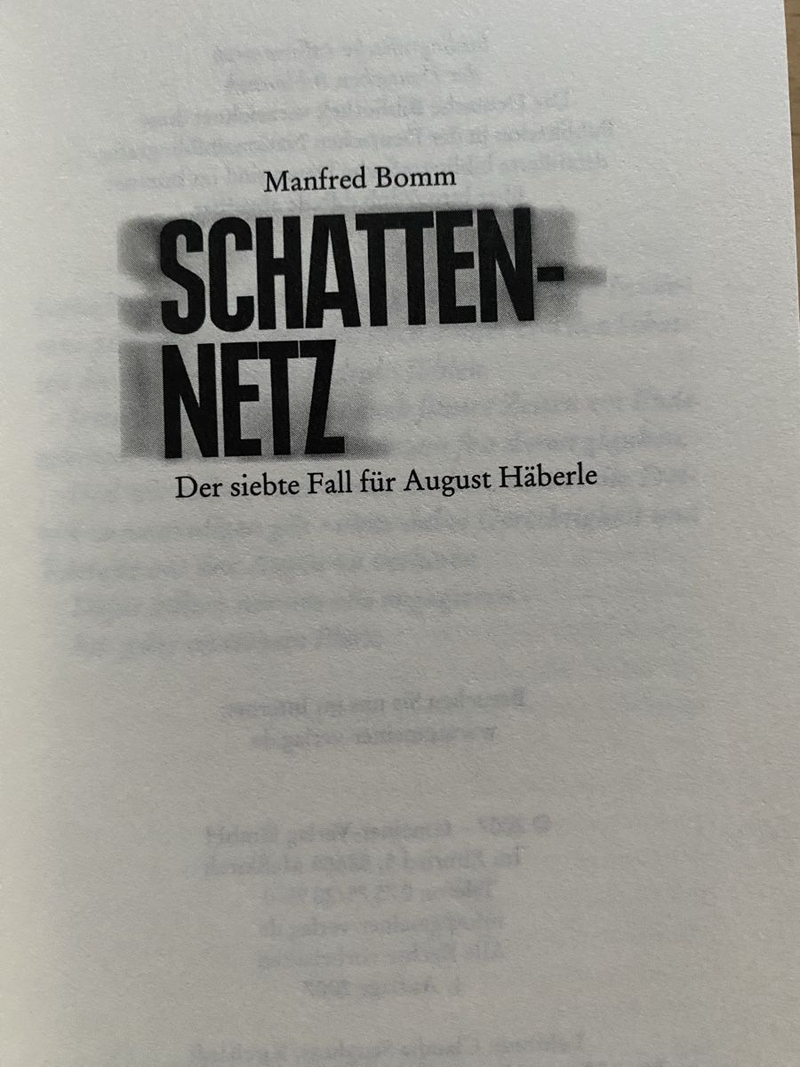 Libri: Schattennetz / Krimi - Manfred Bomm – Usato da Schwarzenburg venduto da Michellu 4
