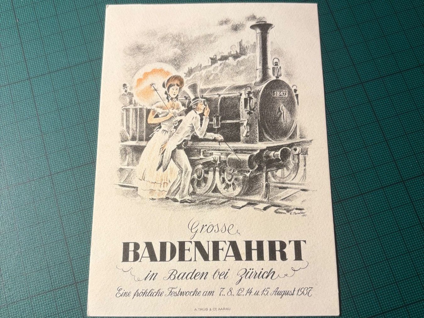 Cartoline postali: AK Grosse - Badenfahrt 1937. – Usato da Utzenstorf venduto da Rose0303