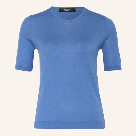 Max Mara Weekend KA Strick Pullover BATUN mit Seide blau L