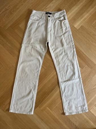 Garre Damen Jeans Hose Beige Gr. 38 Baumwolle Made in Brasil
