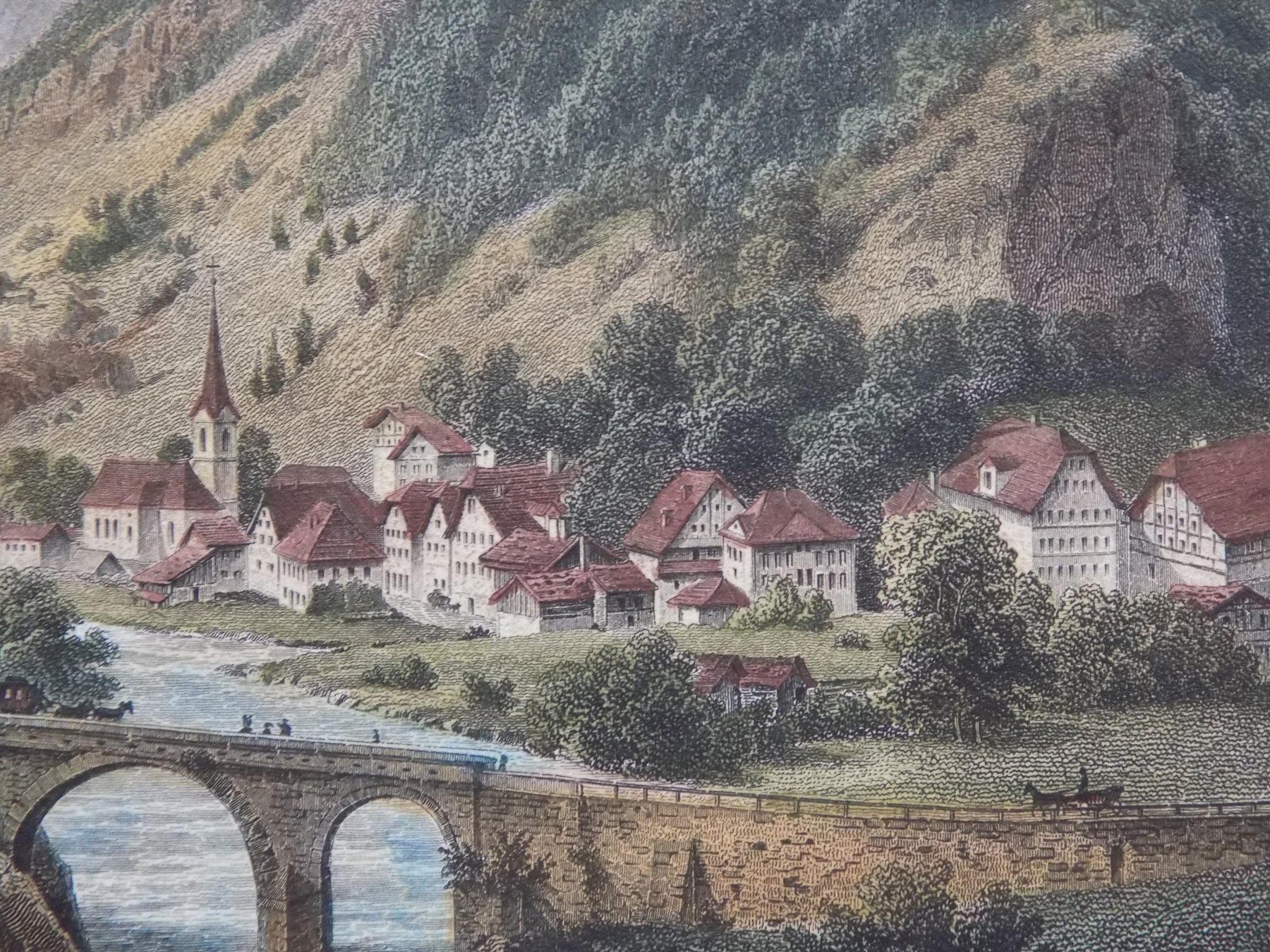 Gravures: Amsteg koloriert Rohbock – D'occasion à Risch par Antikfee 9