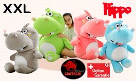 Riesiges Plüsch Nilpferd Kuscheltier Hippo XXL 120 cm Grau