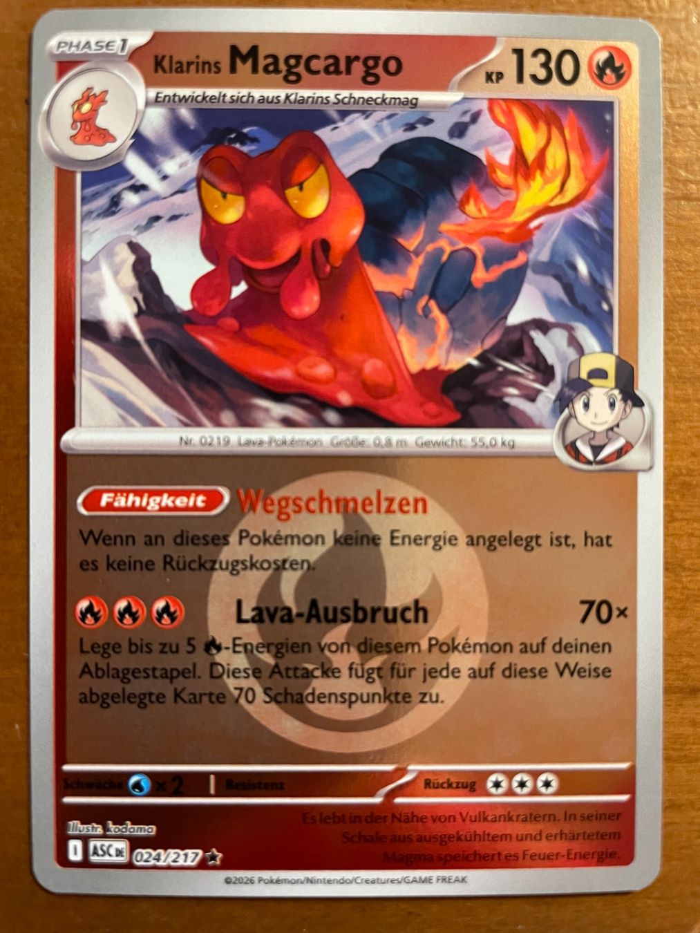Pokémon Carte collezionabili: Pokemon Klarins Magcargo Reverse (Versand gratis) – Nuovo (secondo la descrizione) da Chur venduto da Angerson