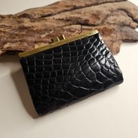 Vintage Portemonnaie mit Kroko-Prägung