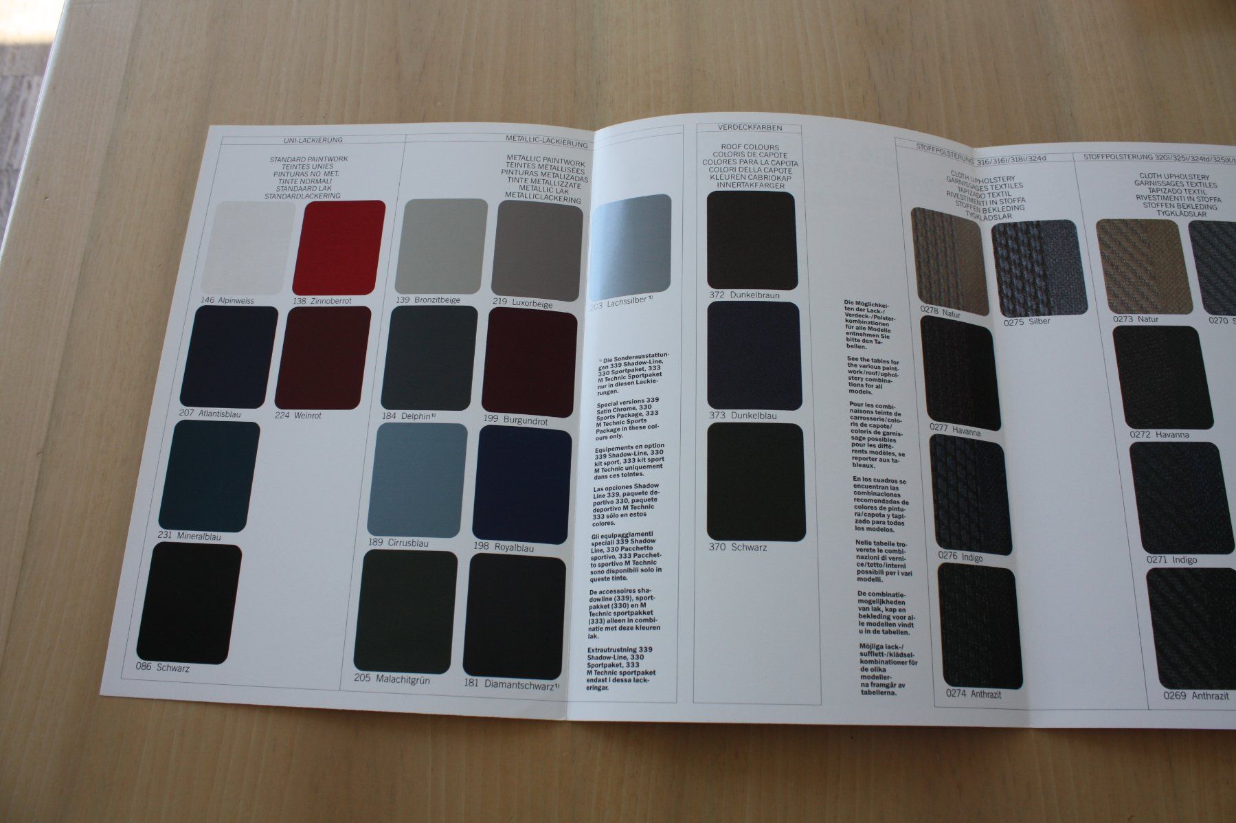 BMW Documenti: BMW 3er E30 Farben/Polster Prospekt 1988 – Usato da Wikon venduto da erwin400 2