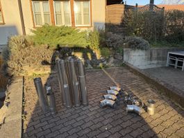 Rauchrohr Diverse Rohre Briden und Formstücke