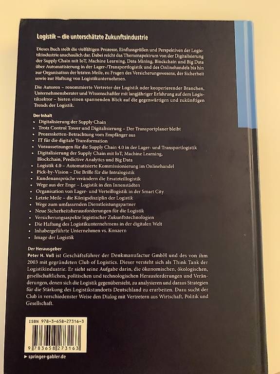 Libri: Fachbuch Logistik Springer Verlag – Nuovo (secondo la descrizione) da Bleienbach venduto da sch_c5kx 1