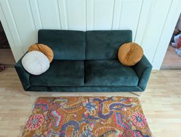 grünes samt sofa