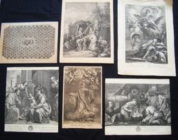 6 antike uralte Grafiken Fabio Berardi 1728-1788 & weitere..