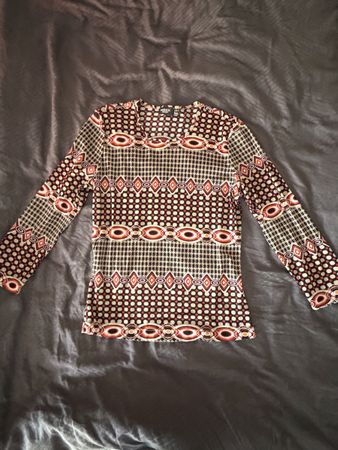 Mexx Damen Langarmshirt Gr. M gemustert, Herbst/Winter-Kolle