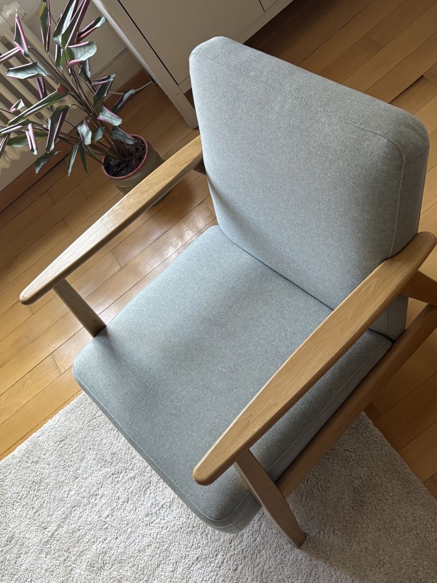 Ikea Poltrone: IKEA Sessel skandinavisches Design hellgrau/hellblau Holz – Usato da Basel venduto da len_w7hr 4