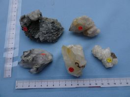 5x Mineralien Graubünden  Brokit- Barit  etc.