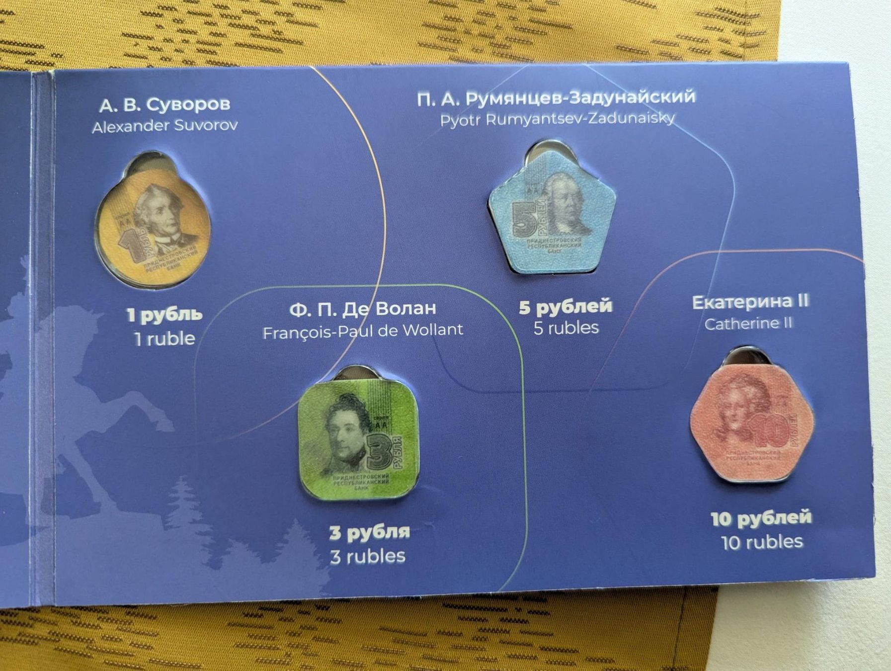 Tutti le monete: "TRANSNISTRIA" WORLD first circulating plastic coins,UNIQUE – Nuovo e nell'imballaggio originale da Porrentruy venduto da jmbechir