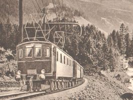 Berner Alpenbahn Bern-Lötschberg-Simplon Zug unterwegs ~1930