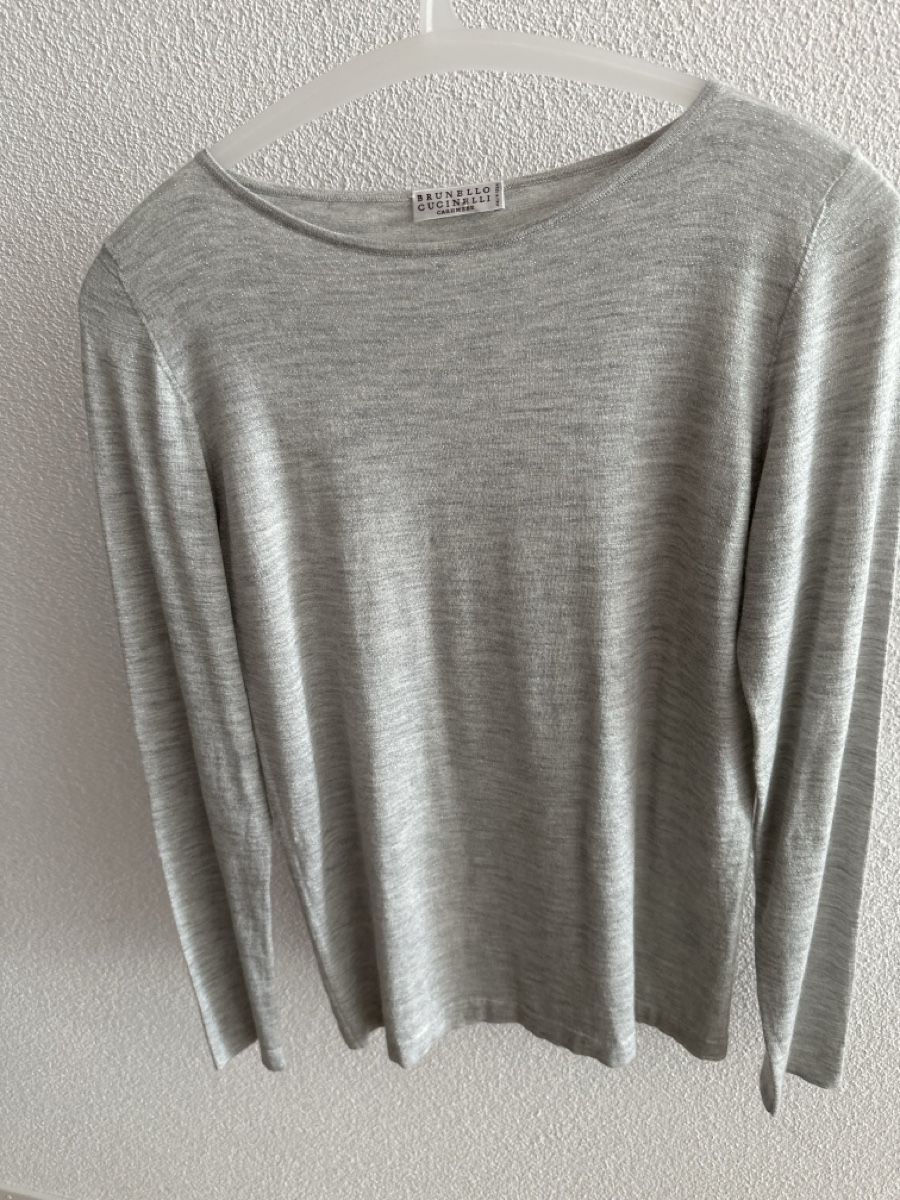 Brunello Cucinelli Pulls & Sweat-shirts: Brunello Cucinelli Pullover fein hellgrau S cashm – Neuf (Voir description) à Hergiswil NW par SilSa 1