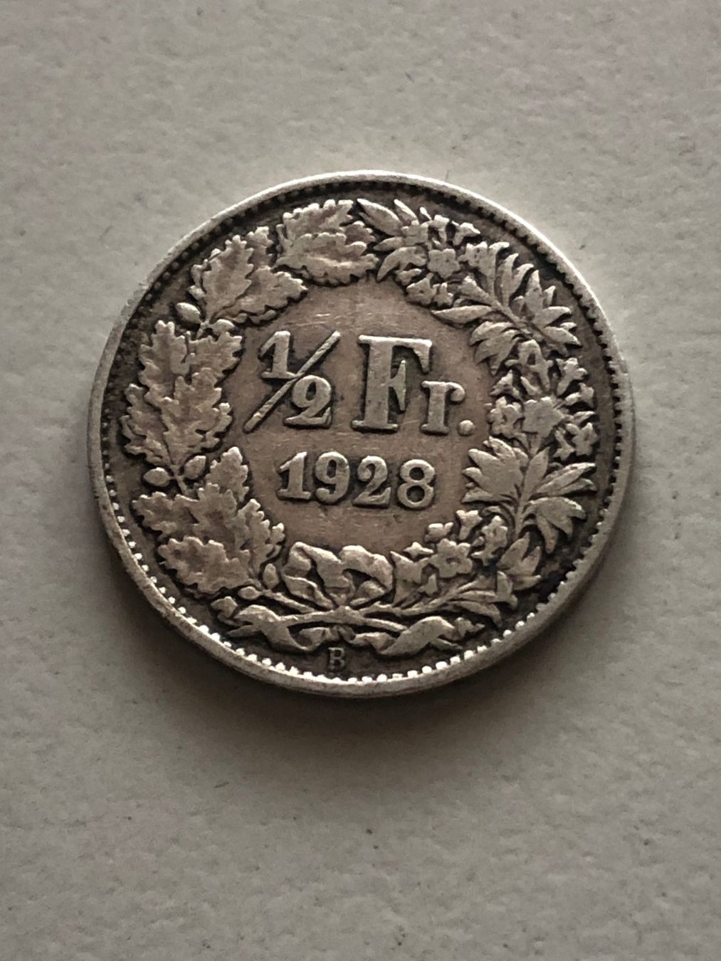 Alle Münzen: 50 Rp. 1928 – Gebraucht aus Schötz von Odpa