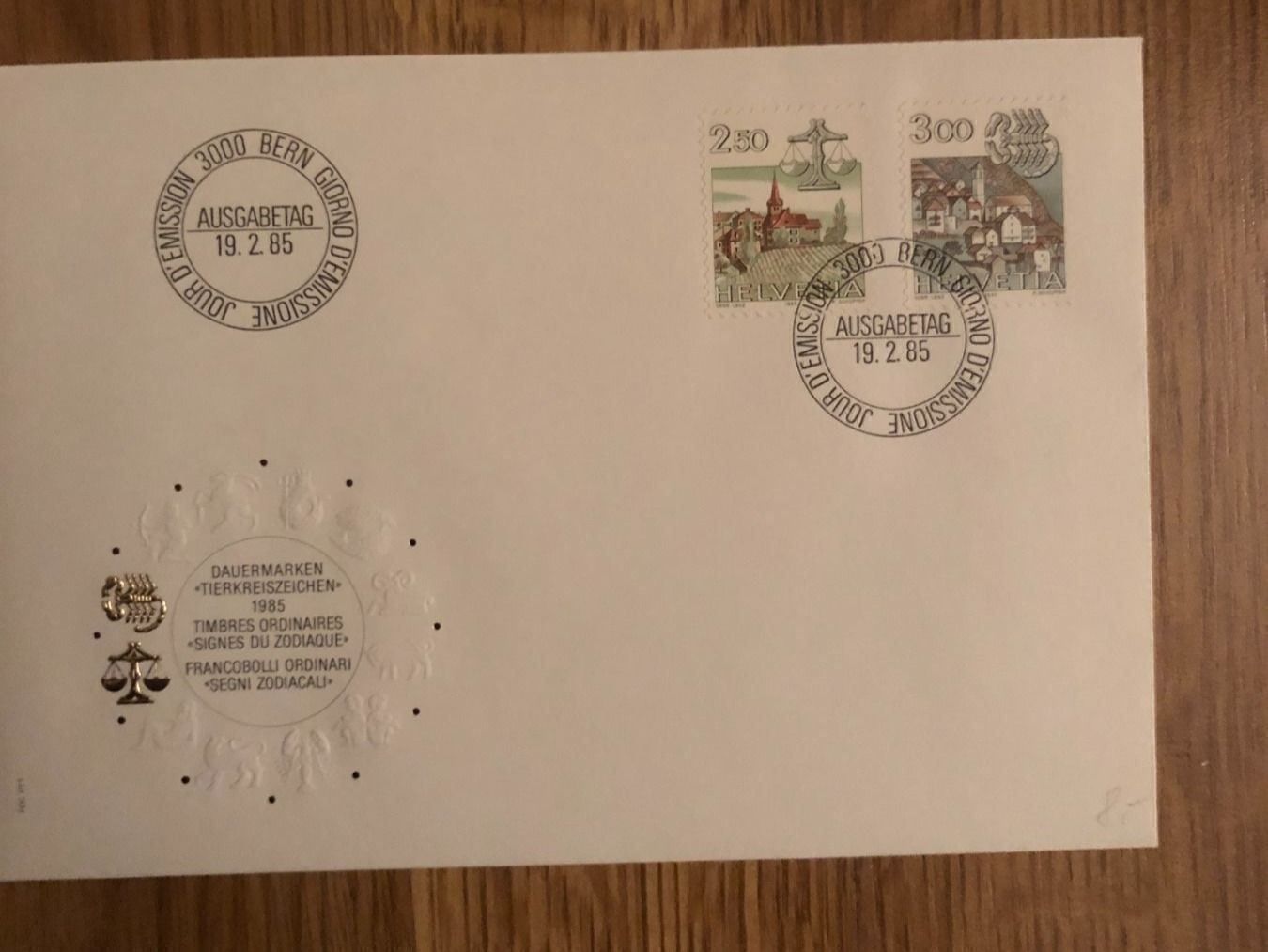 Tutti i francobolli: FDC Dauermarken Tierkreiszeichen 19.2.85 – Nuovo (secondo la descrizione) da Landquart venduto da interesse63
