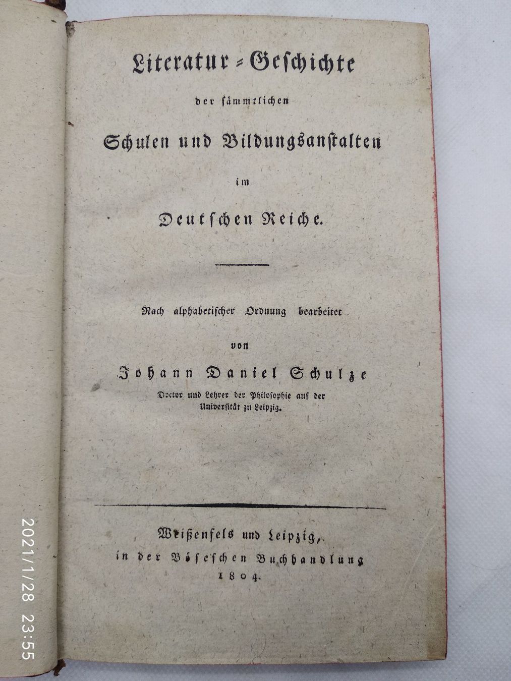 Libri: BIBLIOGRAPHIE - SCHULZE - 1804 – Usato da Goldach venduto da Gaip 2