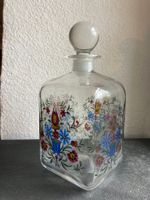 Flacon verre peint antik Glasflasche Glass Flasche