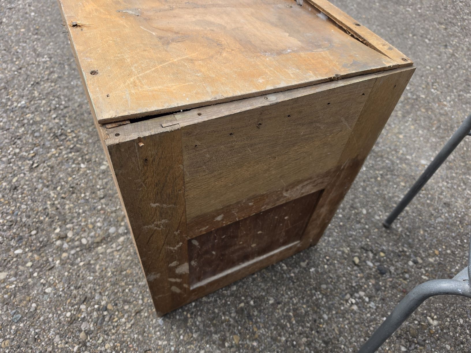 Cassettiere: Antiker Holz-Rollladenschrank, Shabby Chic Stilmöbel – Difettoso da Mettlen venduto da elios0888 4
