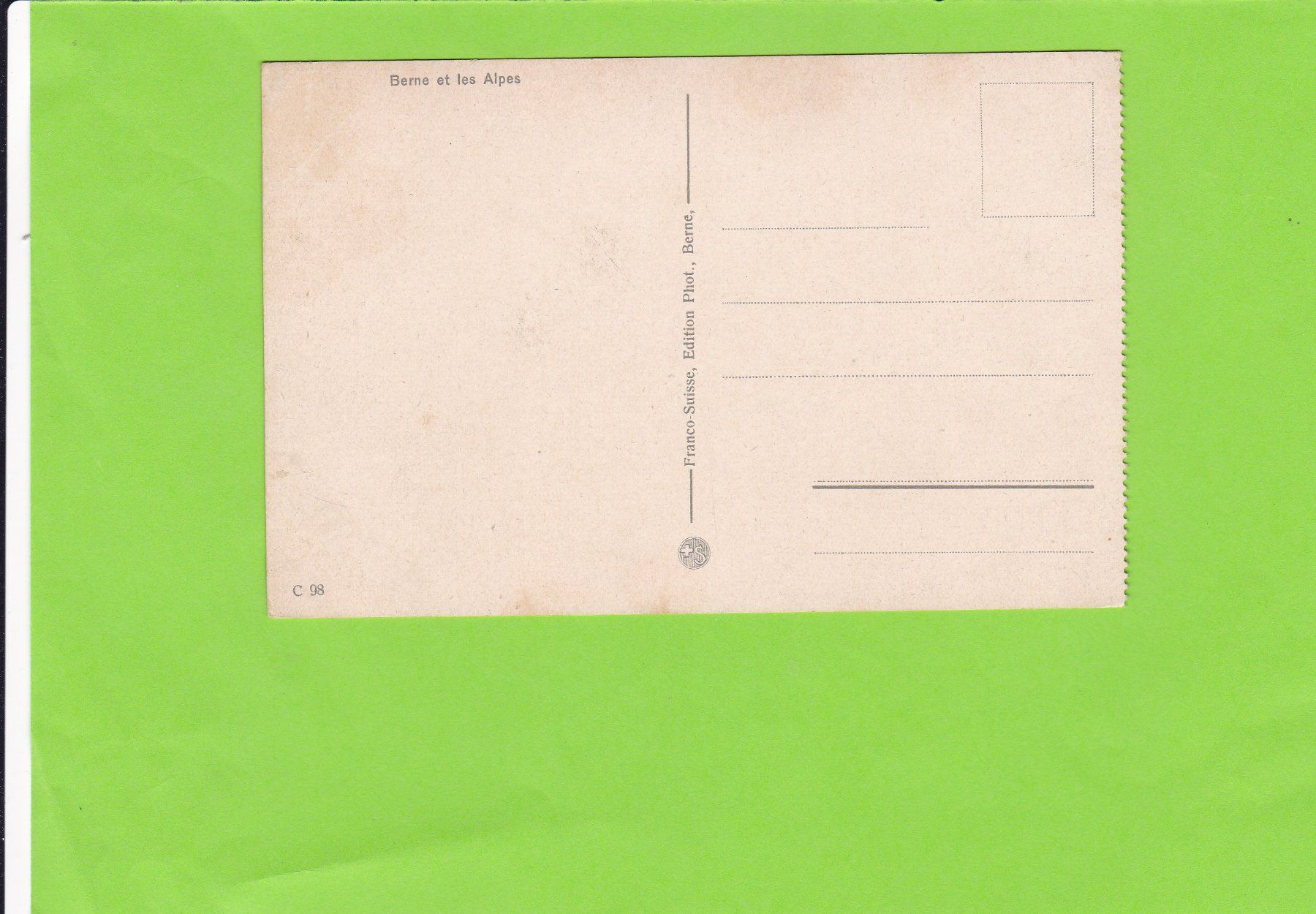 Cartoline postali: Bern und die Alpen – Usato da St. Peterzell venduto da neckertal 1