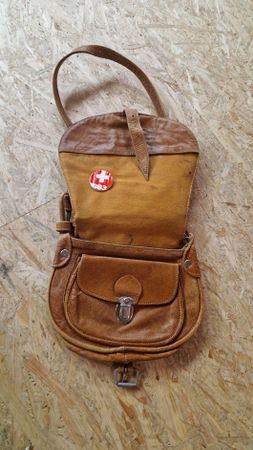 Vintage Ledertasche Handtasche Umhängetasche Braun Retro 👜
