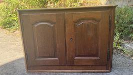 Vintage Sideboard Holz massiv mit Schlüssel 