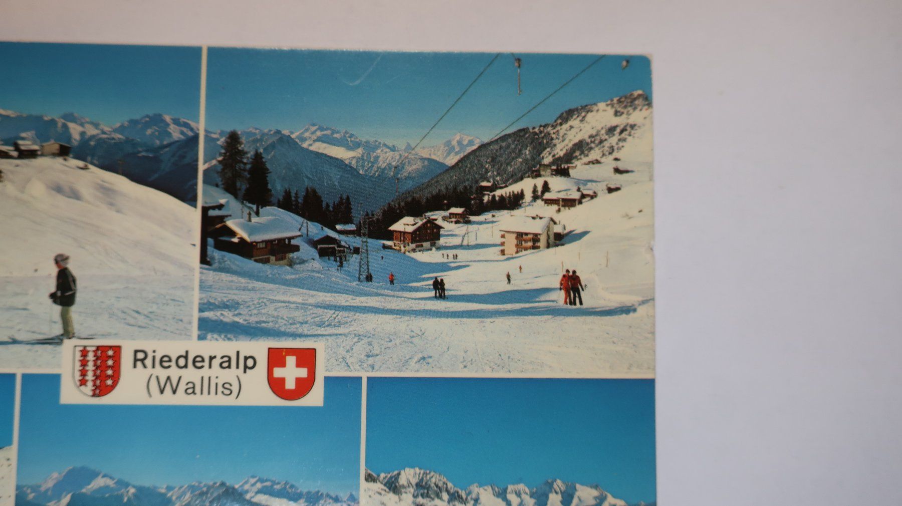 Ansichtskarten: Riederalp Wallis Multivues   1986 – Gebraucht aus Cormoret von Pascalll2001 2
