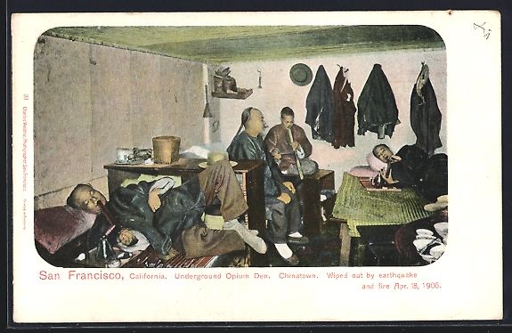 Cartoline postali: San Francisco, Underground Opium Den. Ch – Usato da Berlin venduto da bartko-reher