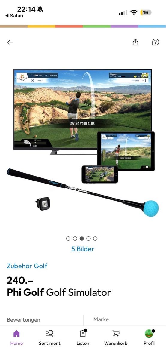 Mazze & Set: Phi Golf Golf Simulator – Usato da Erlenbach ZH venduto da liviaboner 2