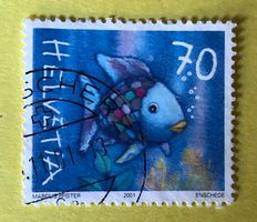 Nr.1027 GESTEMPELT Regenbogenfisch allein unterwegs 2001  ﻿