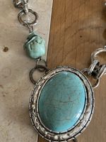 Collier turquoise en métal