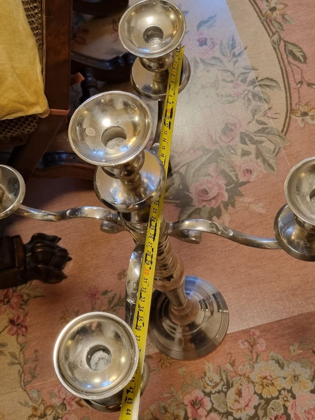 Kerzenständer: Kerzenständer 5-armig groß silberfarben 80cm – Gebraucht aus Scharnachtal von devin03 3