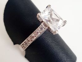 Silber Ring, Damenring 925 mit Zirkonia Gr 16.6mm