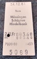 Billette Schweiz Bern Hindelbank 2. Kl. 5069