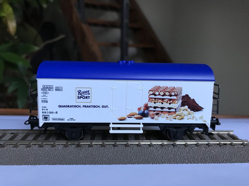 Märklin Alfred, Ritter Sport – Wagon Réfrigérant H0 – Époque VI – Longueur 12 Cm – Couplage Rapide – Dès 14 Ans