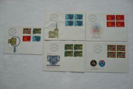 1972 Sondermarken I 5 FDC Satz & 4er-Blocks SBK 505 - 508