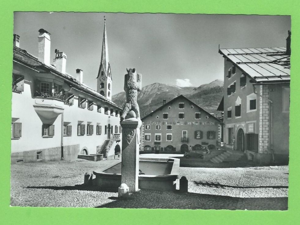 Cartoline postali: Zuoz, Dorfplatz – Usato da Zürich venduto da t24_de