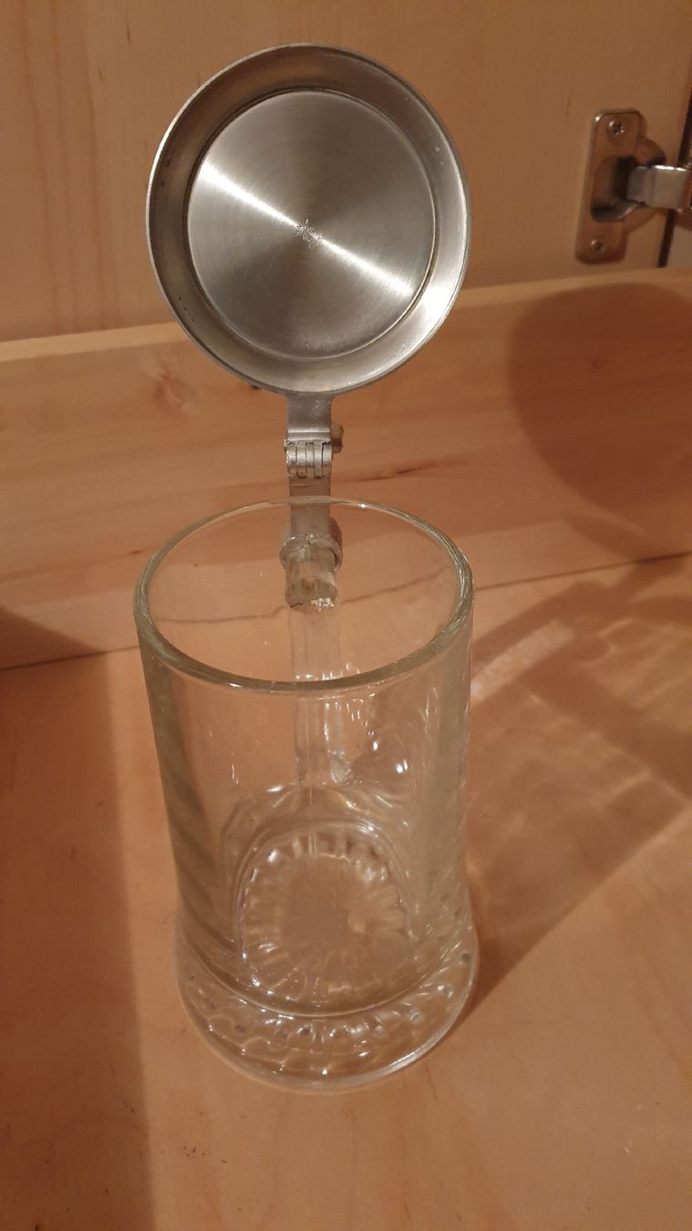 Feldschlösschen Bicchieri: Bierhumpen mit Zinndeckel – Nuovo e nell'imballaggio originale da Schupfart venduto da Peggy2002 2