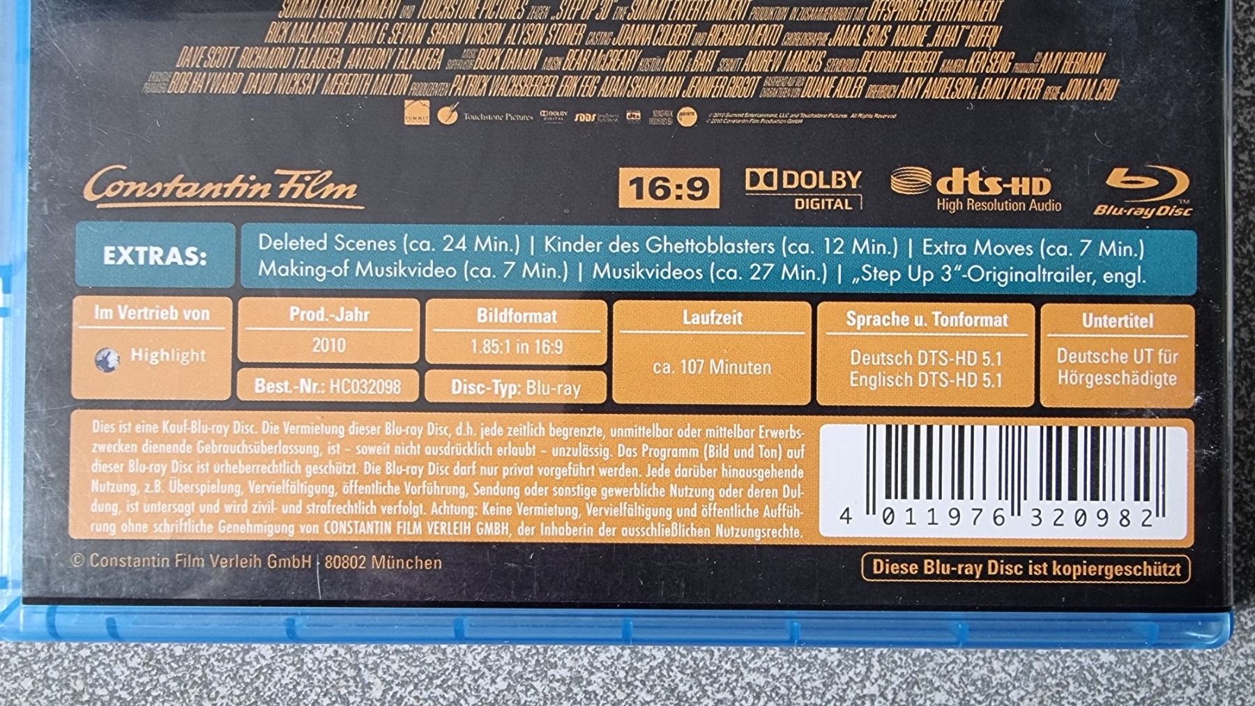 Tous les DVDs: Blu Ray - Step Up 3 – D'occasion à Oetwil am See par fineli2 1