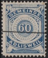 60 Rp. Fiskalmarke von ADLISWEIL (Zürich)