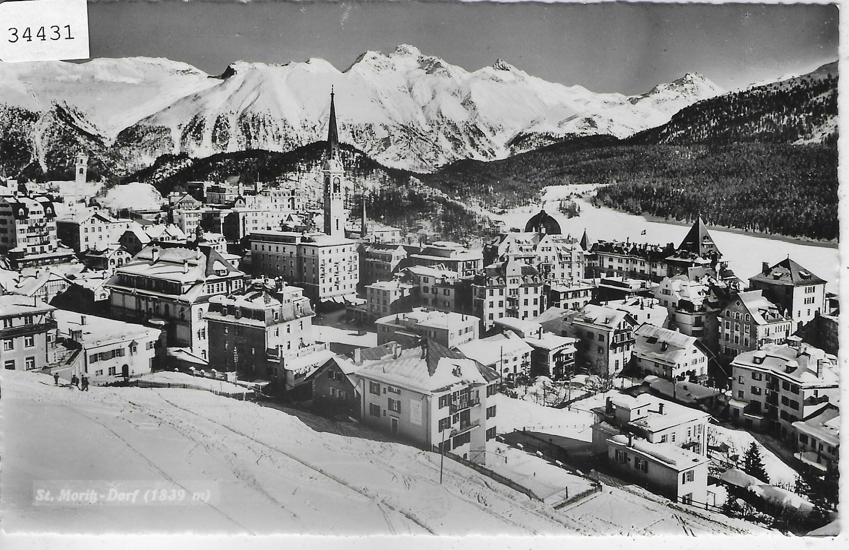 Cartoline postali: St. Moritz-Dorf im Winter en hiver – Usato da Ettingen venduto da Kartenplanet