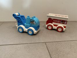 Lego Duplo Abschleppauto und Feuerwehrauto