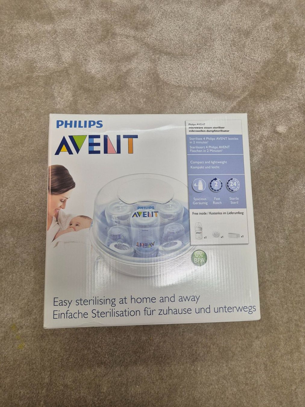 Avent Pasti del neonato: Philips Avent Mikrowellen-Dampfsterilisator – Usato da Lengnau AG venduto da monopol